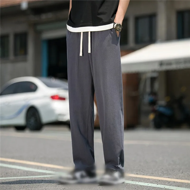 Nouă Bărbați de Culoare Solidă Pantaloni de Trening Streetwear Joggeri de Mari Dimensiuni 5XL Moda Harajuku Cordon Pantaloni2