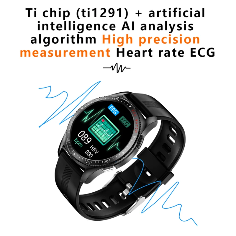 Oamenii PPG+ECG Ceas Inteligent Bluetooth Apel de Sănătate Rată de Sănătate Monitor Memento Sport Ceas Inteligent 240*240 1.28 inch ecran HD IPS2