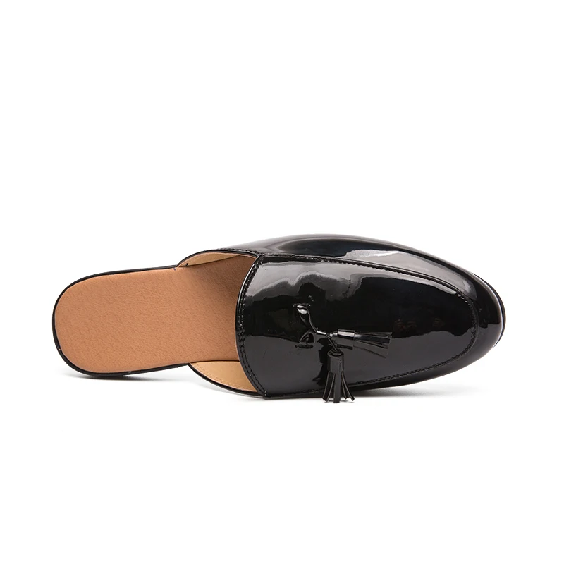YEINSHAARS 2021 Brand de Lux din Piele de Brevet 38~46 Papuci Barbati Flip-Flops, Sandale Clasice Catâri Slide-uri în aer liber Om de Pantofi de lux2