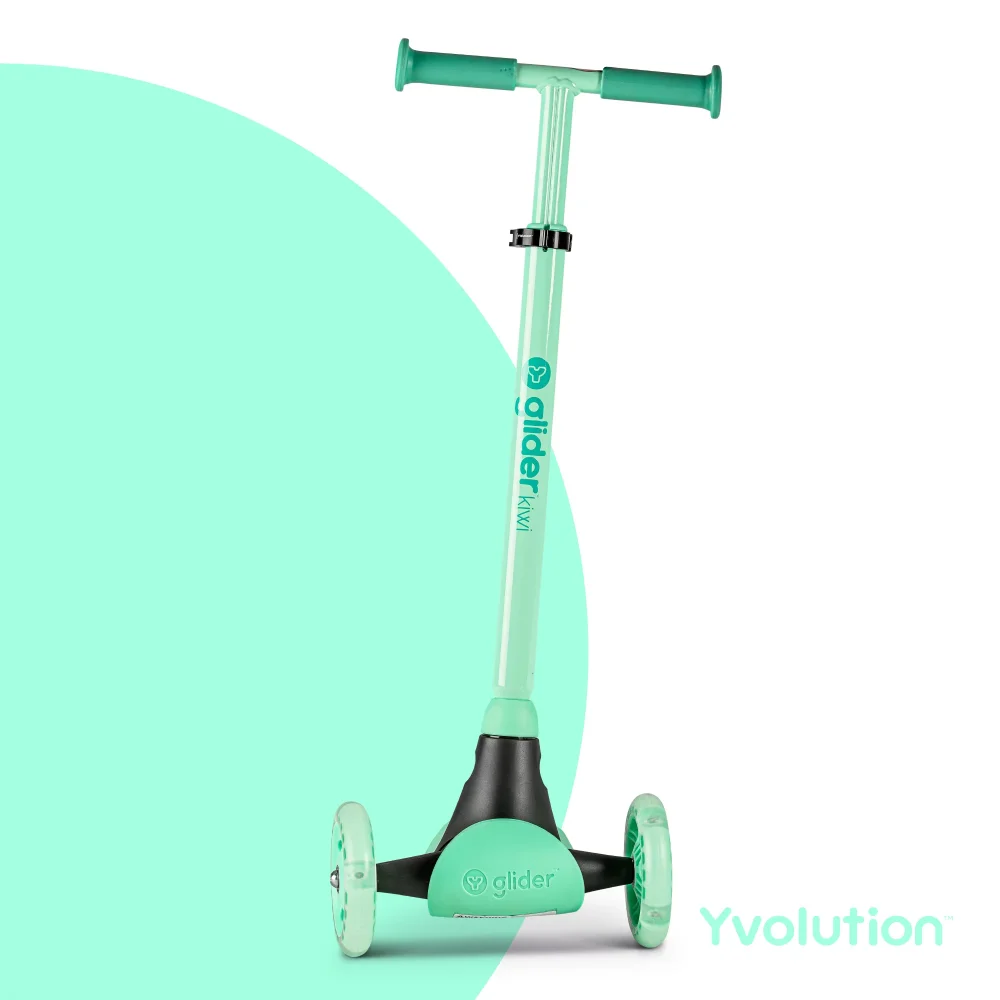 Yvolution Kiwi 3-Roata Copii Scooter cu Lumina-Up Roți Reglabile pe Înălțime pentru Băieți sau Fete Varsta 3+2
