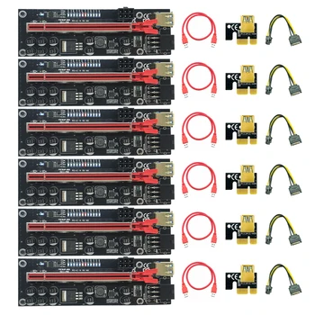 6 BUC PCIE Riser VER011 Pro USB 3.0 VER 011 Coloană pentru placa Video Cabo Riser PCI Express X16 Extender Adaptor de Card pentru BTC Mining