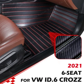 Custom din Fibra de Carbon stil de Covorase Pentru VW Volkswagen ID.6 Crozz 6 Locuri 2021 Jos Covor De Acoperire Automobile Accesorii De Interior