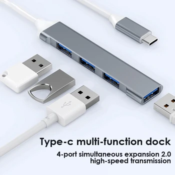 De mare Viteză Universal USB Hub-4 Port USB 2.0 Hub Cu Cablu Mini Hub Soclu Model Splitter Cablu Adaptor Pentru Laptop PC