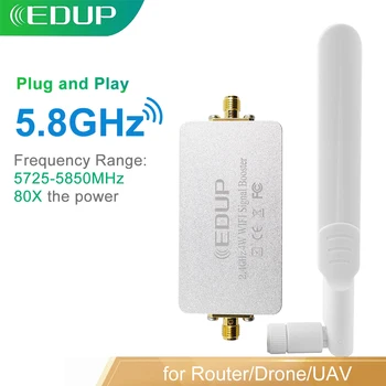 EDUP WiFi Booster 5.8 GHz 4W Semnal Wireless Amplificator Plug&Play Antena Detasabila Siganl Extinde Gama de Drone Router