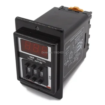 ASY-negru 3D AC 220V releu de timp cu soclu ASY serie 220VAC timer cu baza