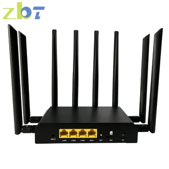 ZBT 4G 5G Openwrt Router Wifi6 Plasă 1800Mbps cu Cartela Sim Gigabit LAN 2.4 GHz si 5.0 GHz 8 MU-MIMO Antena 128 Utilizator WiFi 5G Internet