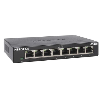 NETGEAR GS308 8-Port Gigabit Ethernet Unmanaged Switch coajă de Metal, Gigabit cu 8 porturi Seria 300 SOHO Unmanaged Switch