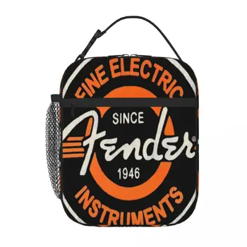 Noroc Nwt Fender Chitara Electrica s-au înghesuit Prânz Tote Sac Picnic Copii Sac de masa de Prânz pentru Copii Sac de masa de Prânz