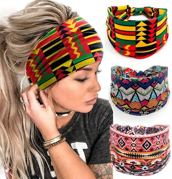 Noul Model African Print Bentita pentru Femei Stil poftă de mâncare Banda de Păr Doamnelor Salon de Make Up Folie Cap Pălării Turban Fete Accesor