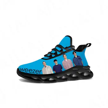 Weezer Trupa Pop Apartamente Adidasi Barbati Femei Fierbinte Hip Hop Rapper Sport Pantofi de alergat Adidas Dantela-Up Plasă de Încălțăminte Tailor-made Pantof
