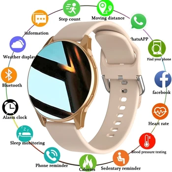Ceas inteligent Tensiunea de Monitorizare a Presiunii arteriale Smartwatches Noi Femeile Bluetooth Apel IP67 rezistent la apa Bărbați Smartwatch+Cutie