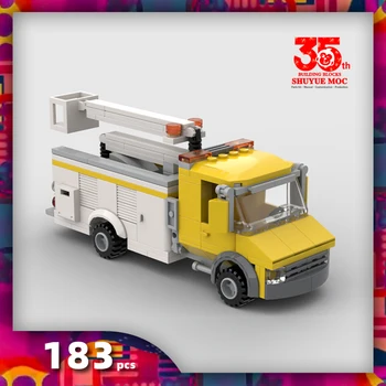 symoc Serviciu de utilitate vehicule camion blocuri camion de cărămizi moc jucărie camion camion camion camion de jucărie transporter jucărie moc masini cărămizi