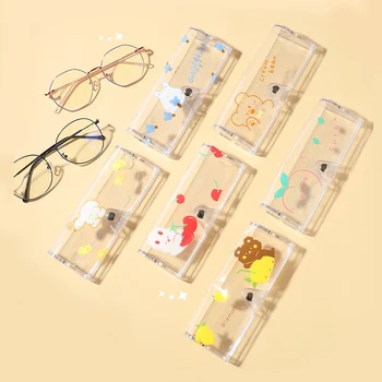 1BUC Fructe Transparent Ochelari, Accesorii ochelari de Soare Cutie Cutie Transporta Cutie Drăguț de Călătorie de Protecție desen Animat de Moda din PVC Cazul Moda