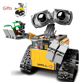 Film mini Walle Și PERETE.E Eva Robot MOC DIY Model de Blocuri Caramizi Seturi de Păpuși Clasice pentru Copii Jucarii Pentru Copii Cadouri