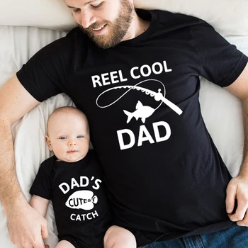 Tatăl și Fiul Potrivire Cămașă de Pescuit Dragoste Tricou Cool Tata Drăguț Tricou Familie Haine de Potrivire Tatăl Tricou Haine pentru Copii Nou-Născuți