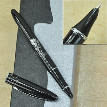 Picasso Nostalgic Metal Negru si Argintiu Stilou cu Peniță F 0,5 mm BF009