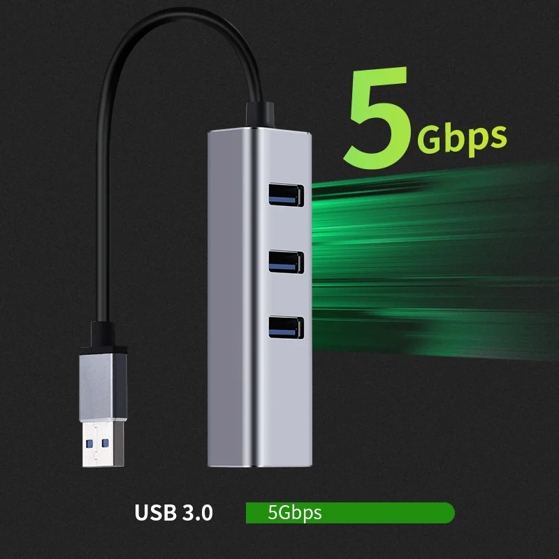1000Mbps 3 Porturi USB C HUB USB 3.0 Tip C HUB USB la Rj45 Gigabit Ethernet Adaptor pentru PC Accesorii Laptop MacBook3