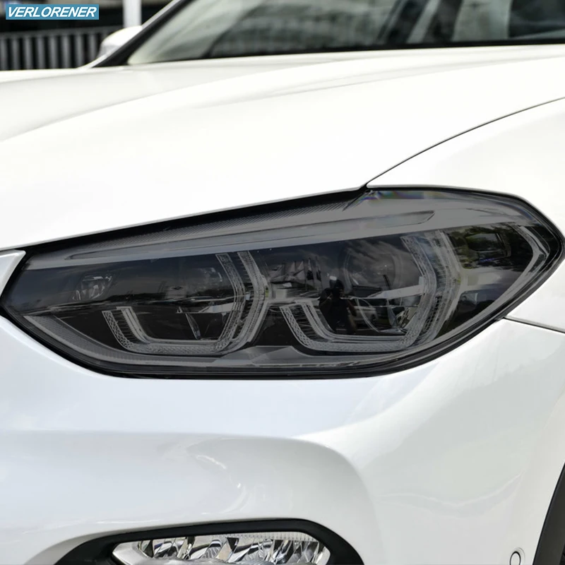 2 Buc Far Auto cu Folie de Protectie Negru Afumat Tentă Folie de Vinil Transparent TPU Autocolant Pentru BMW X3 G01 M Concurenței 2018-Pe3