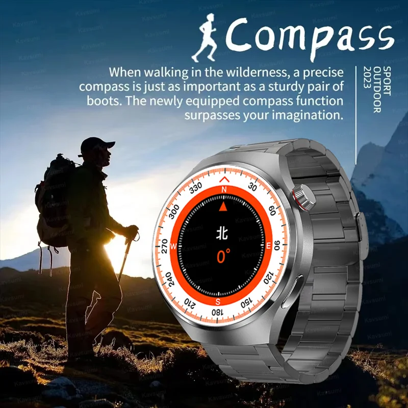 2023 NFC Smart Watch Bărbați GT4 POR 1.53-Inch de 360*360 HD AMOLED Touch Screen GPS Ceas Sport Barbati Inima Rata de Zahăr din Sânge Smartwatch3