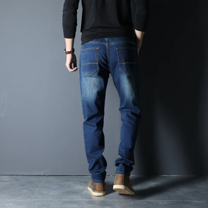 2023 Noua Moda Casual Slim Blugi Barbati este Simplu Pantaloni pentru Bărbați de Înaltă Calitate Blugi Largi Spălat Blugi Ripped Denim Blugi Conice3