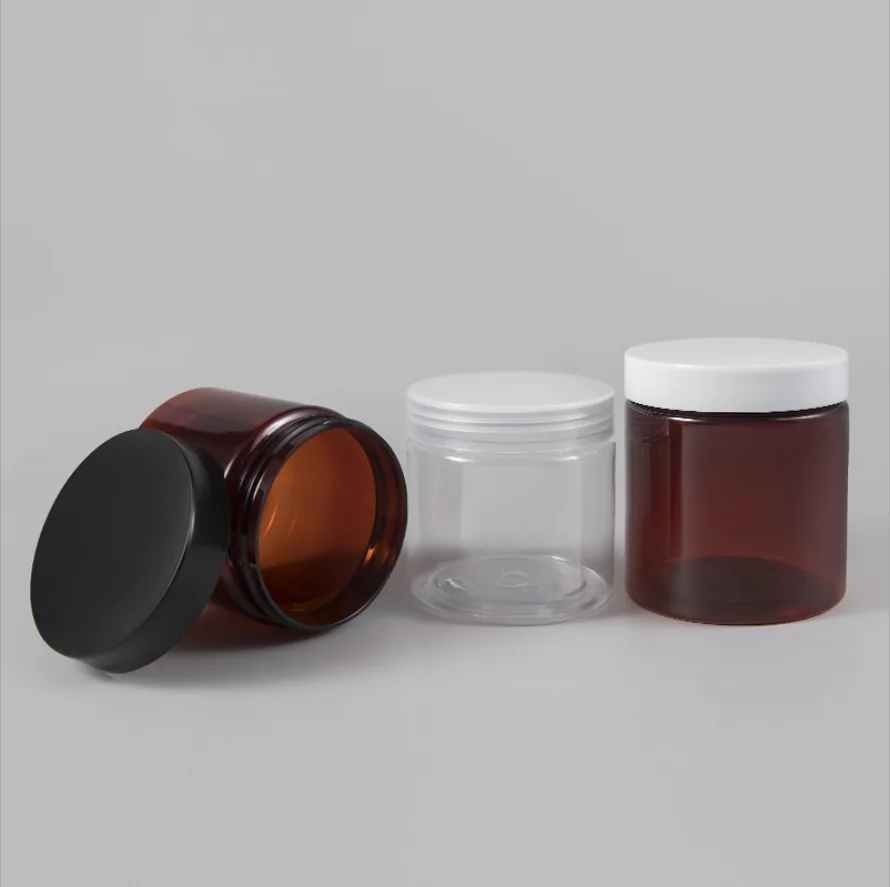 20buc/lot 200ml 250ml Amber/Clar de uz Casnic Diverse Cutie de Depozitare Cosmetice Crema de Fata Sticle de Balsam de Buze Container de Proba Oală Borcan3