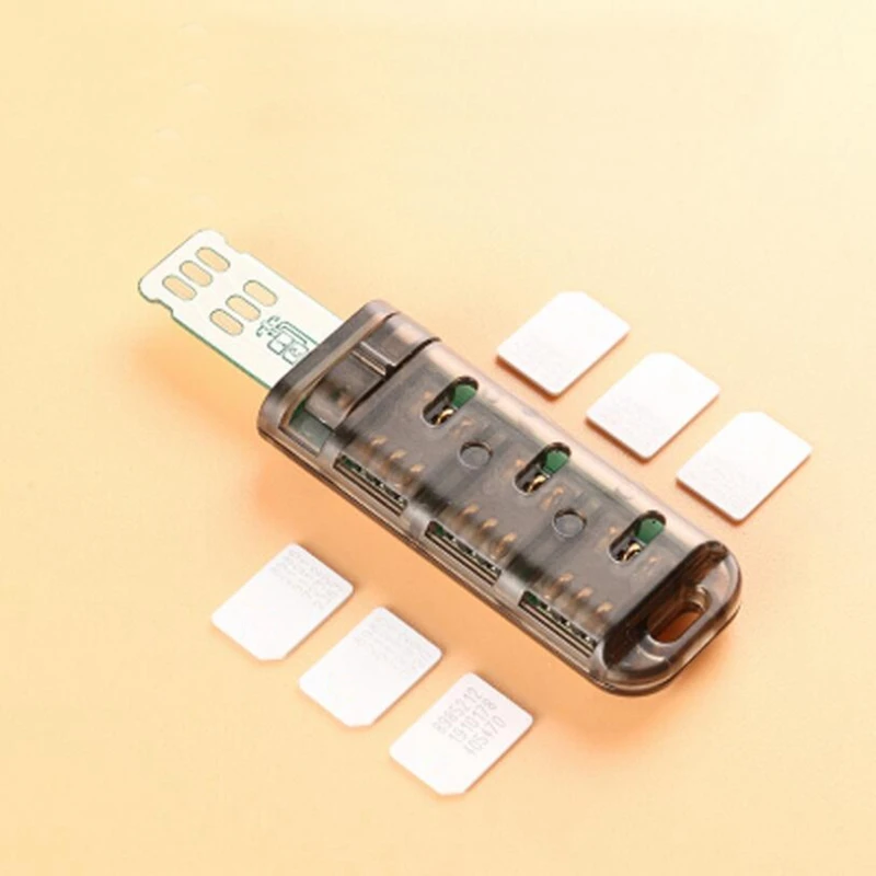 6-Slot SIM Card Adaptor Multi-Cititor de cartele SIM Mini-SIM Nano cu Control Independent Comutator pentru iPhone 5/6/7/8/X3
