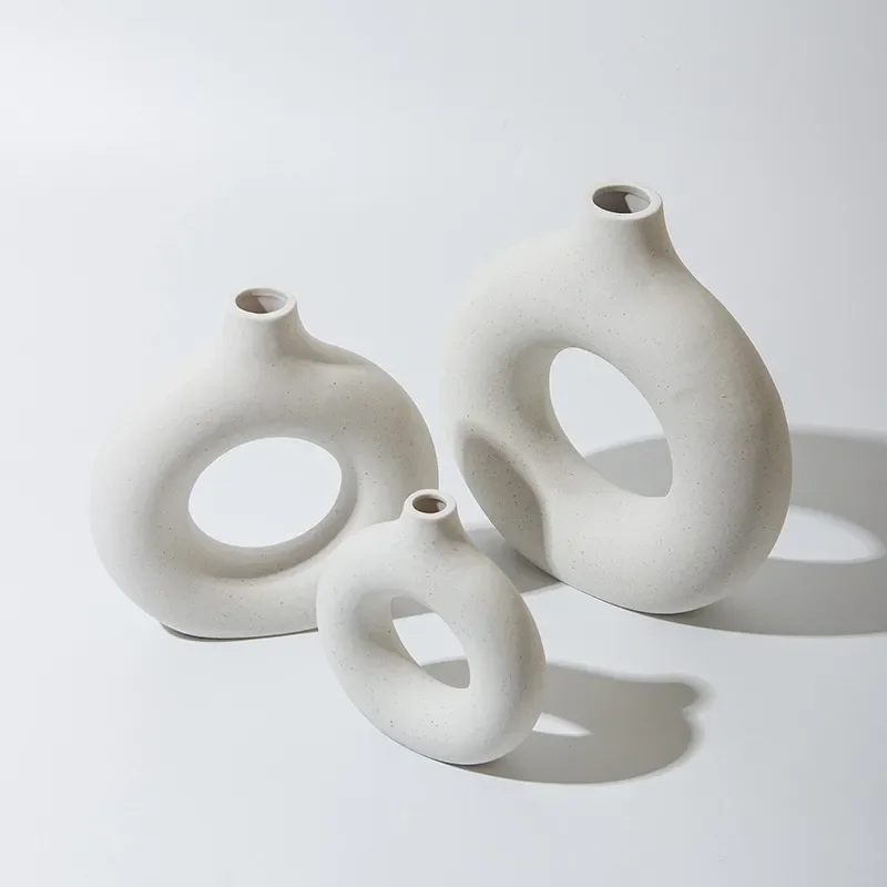 Art Vaza Stil Nordic Ceramice Moderne Aranjament De Flori Uscate Acasă Living Birou De Masă Decor Ornamente Vaze3