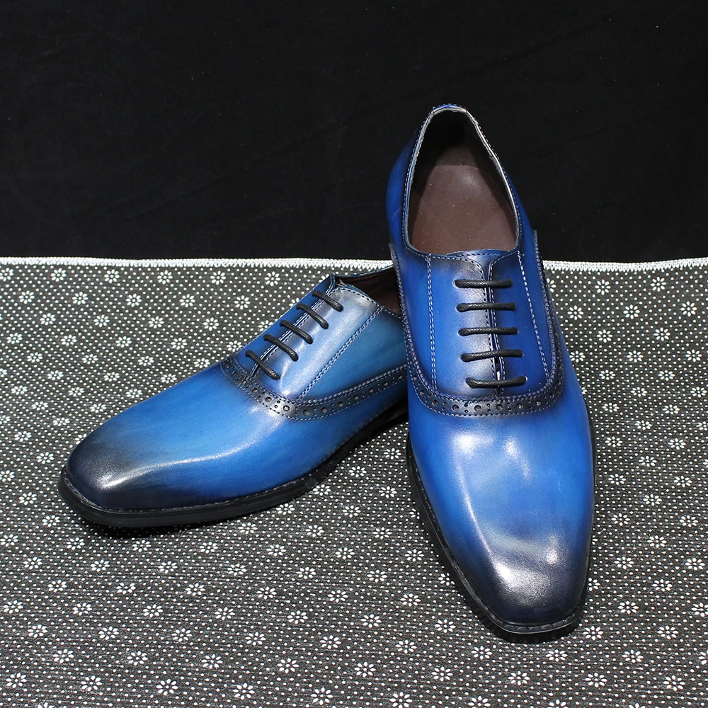 Bărbați clasic Pantofi Oxford din Piele Plain Toe de Afaceri de Birou Rochie Pantofi pentru Barbati lucrate Manual, Dantelă-up Petrecerea de Nunta Oxfords3