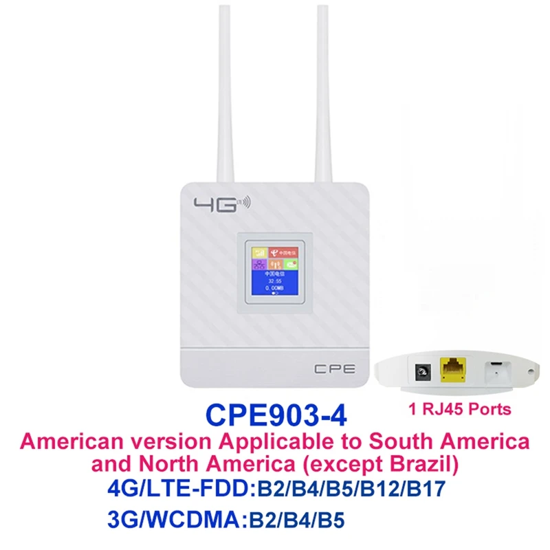 CPE903 LTE Acasă 3G 4G Router Antene Externe Modem Wifi CPE Wireless Router Cu Port RJ45 Și Slot pentru Card SIM Plug SUA3