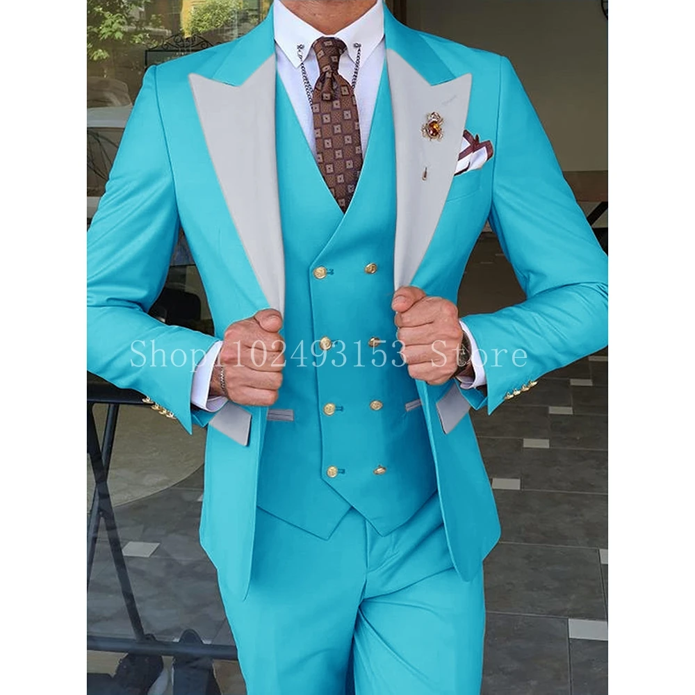 Cele Mai Recente Modele 2023 Costum Barbati Slim Fit De 3 Bucăți De Moda Elegant Formale Cavalerii De Onoare La Nunta Costume (Sacou+Vesr+Pantaloni)Terno Masculino3