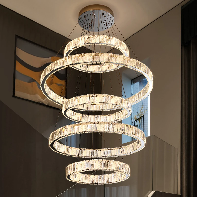De lux Cristal Pandantiv cu LED-uri Lumini de zi Vila de Iluminat Sala de Mese Luciu Decor Candelabru Lampă de Interior Dormitor Lumini de Prindere3