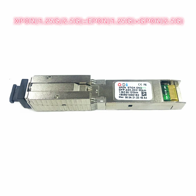E/GXPON SFP ONU Stick-ul Cu MAC Conector SC DDM 1.25/2.5 G XPON/EPON/GPON( complementară de 1,244 Gbps/2.55 G)802.3 ah 1490/1330nm pon module3