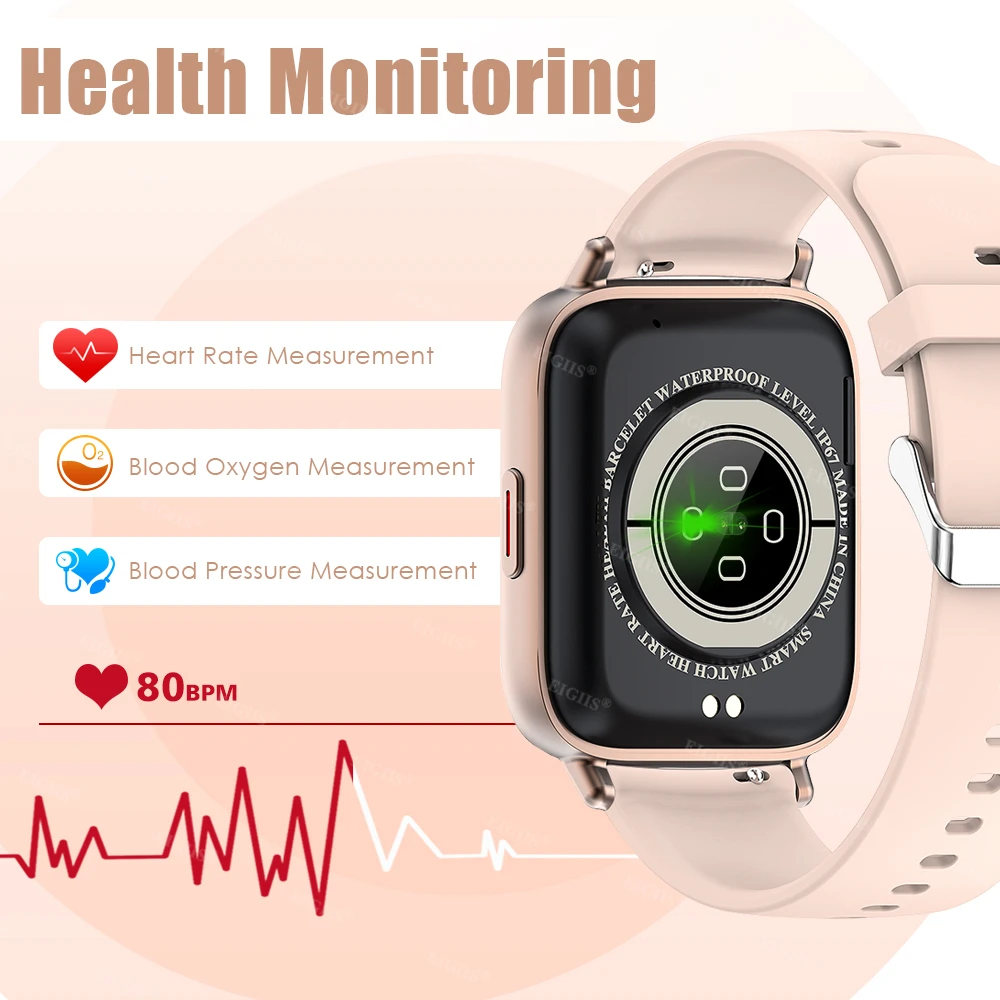 EIGIIS Ceas Inteligent Femei 1.69 inch Fitness Tracker Monitor de Ritm Cardiac de Oxigen din Sange Bărbați Sport Smartwatch Pentru xiaomi Android ios3