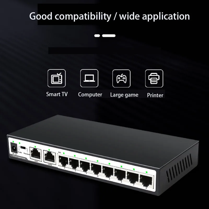 Fast Ethernet joc 10Ports switch gigabit Internet Splitter Ethernet Inteligent de Rețea de Comutare 10/100/1000mbps RJ45 Hub RJ45 comutator3