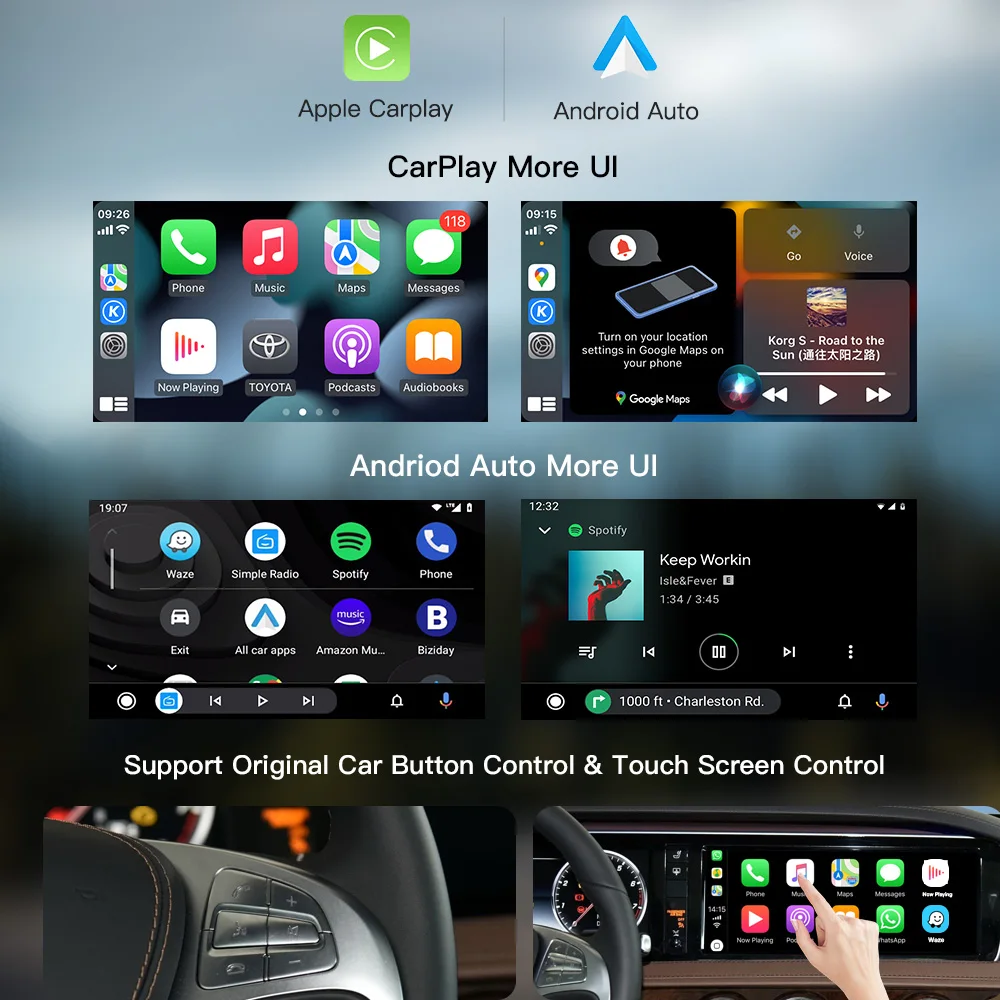 Fără Fir Android Carplay pentru Mercedes Benz S-Series W221S300LS350LS4S5LS6L Mirror Link AirPlay Reverse Mirror Link AirPlay3