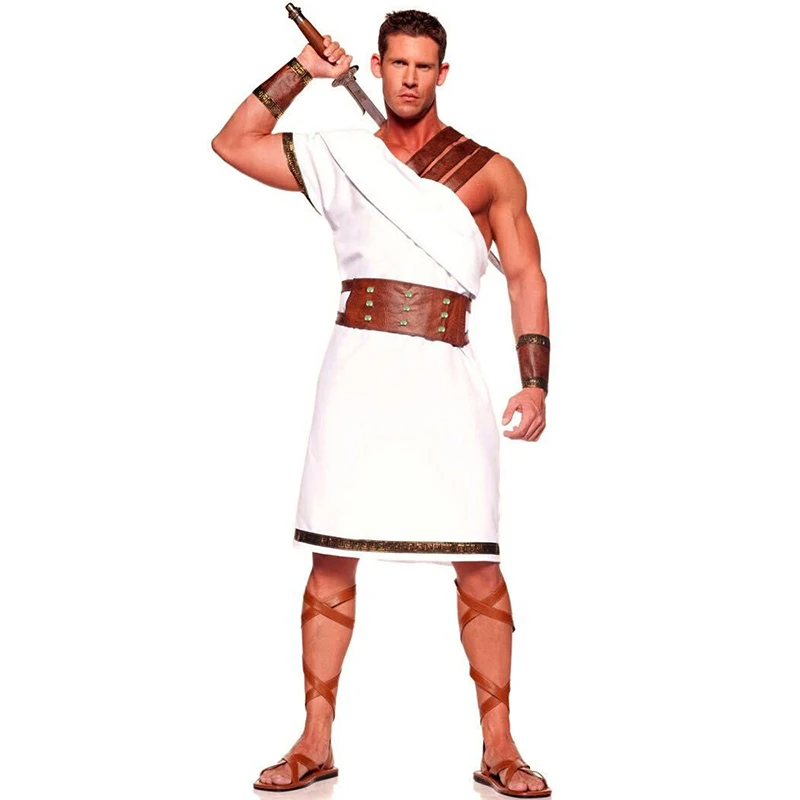 Grec Antic Roman Costum De Gladiator Barbati Adulti Halloween, Carnaval, Petrecere Zeita Greaca Cosplay Roman Soldat Rochie Fancy3