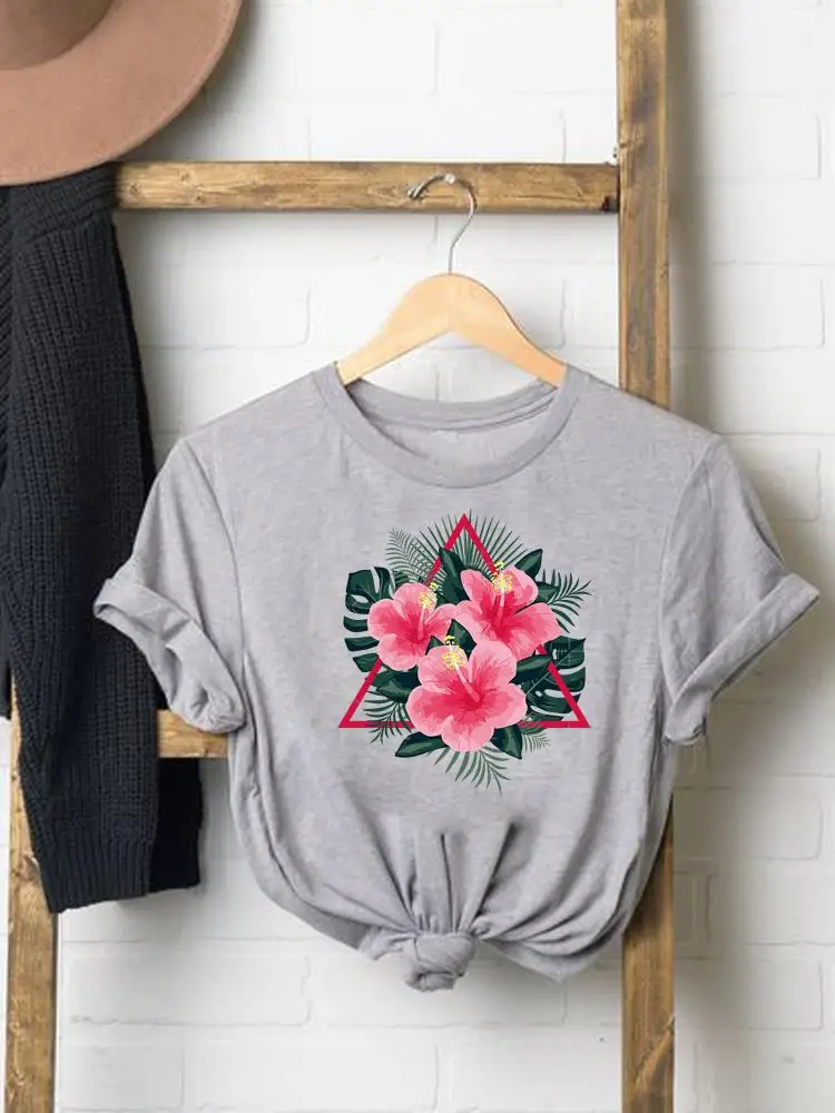Maneca scurta Femei Graphic T-shirt Haine de Vară de Moda de Flori Scrisoare de 90 de Vacanță O-neck Tee de Sus de Îmbrăcăminte de Imprimare T Tricoul3