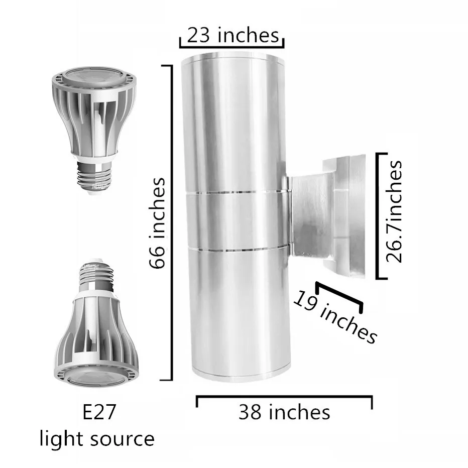 Modern Cilindru Lumina de Perete Cu baza E273