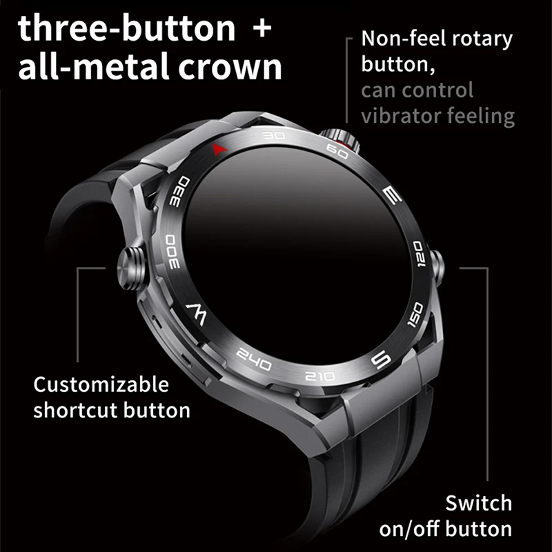 Muzică locală Ceas Inteligent Bluetooth Apel Muzica Ceas NFC 4DOLED Ecran Smartwatch Înregistrare Busola Ceasuri Sport Pentru Barbati 20233