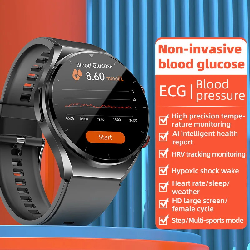 Noi Neinvaziv de Zahăr din Sânge Ceas Inteligent Bărbați ECG+PPG+HRV Precise de Temperatura Corpului, Presiunea Sângelui Sănătos Monitor Smartwatch Femei3