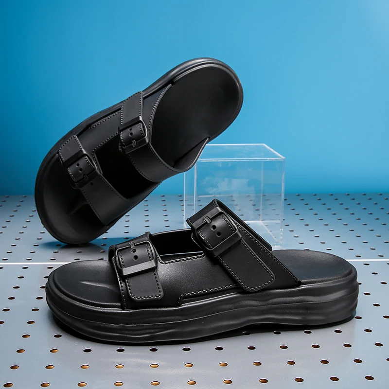 Noua Moda Simplu de Vară pentru Bărbați Papuci de casă în aer liber de Înaltă Calitate, EVA Sandale Confortabile Fund Gros Papuci de Culoare Solidă pentru Bărbați3