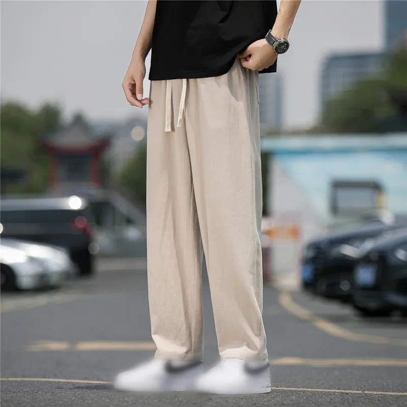 Nouă Bărbați de Culoare Solidă Pantaloni de Trening Streetwear Joggeri de Mari Dimensiuni 5XL Moda Harajuku Cordon Pantaloni3