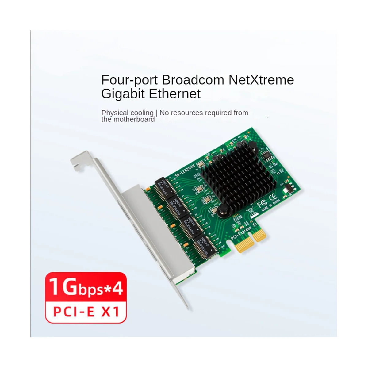 Pci-E X1 placa de Retea Gigabit Pci-Express cu 4 Porturi Ethernet placa de Retea RTL8111H Ethernet Lan Card3