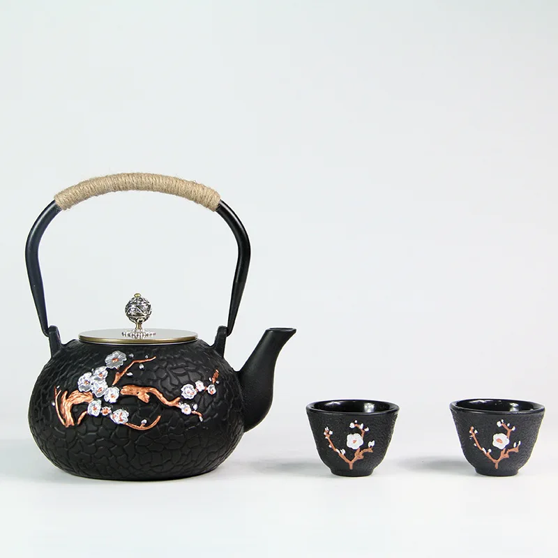 Plum blossom cupa de fier, fontă ceașcă de ceai, ceașcă de ceai, vas de fier, de potrivire cupa de fier, fontă cupa, parfum cu miros de cana, set de ceai3