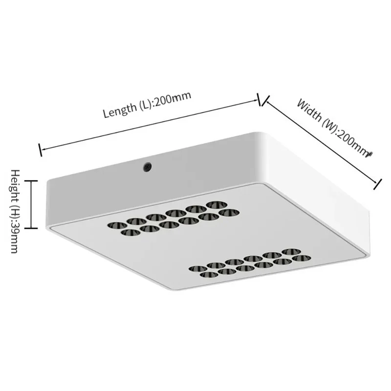 Reflector LED lampă de plafon pătrat anti-orbire camera de zi sala de mese suprafață plafon montat corp de iluminat dormitor grila lumina reflectoarelor3