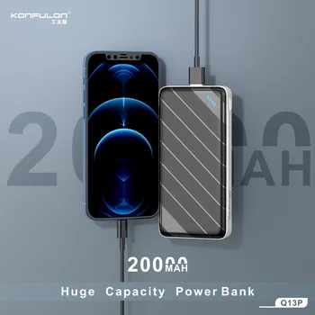 KONFULON 20000mAh Portabil Baterie Externa Mobile Power Și 2Output&2Input Potrivit Pentru iPhone, Samsung, Huawei Și Așa mai Departe
