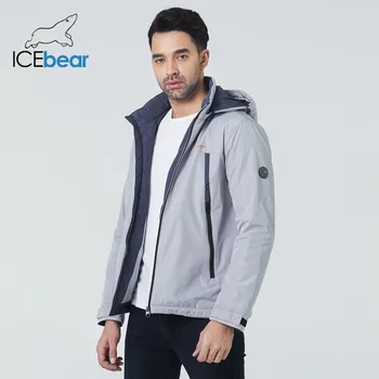 ICEbear 2021 nouă bărbați scurt bumbac jacheta de toamna de moda de sex masculin de înaltă calitate haina cu gluga de îmbrăcăminte de brand MWC21610D