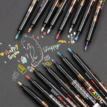 8Color Metalice de Apă Vopsea Metal Marker Permanent Desen Paint Marker DIY Ceramice Graffiti Pen