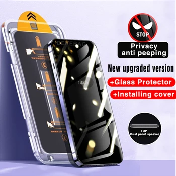 Confidențialitate Anti Spy Full Capacul Protector de Ecran Pentru iPhone 15 14 13 12 11 Pro Max XR XS MAX 14 15 Plus Sticla Livra Muntele
