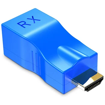 2Pack Extender HDMI,HDMI pentru Convertor RJ45 Repetor pe Cat 5E / 6 1080P Până la 30M Extender pentru HDTV PS4 STB 2K 4K